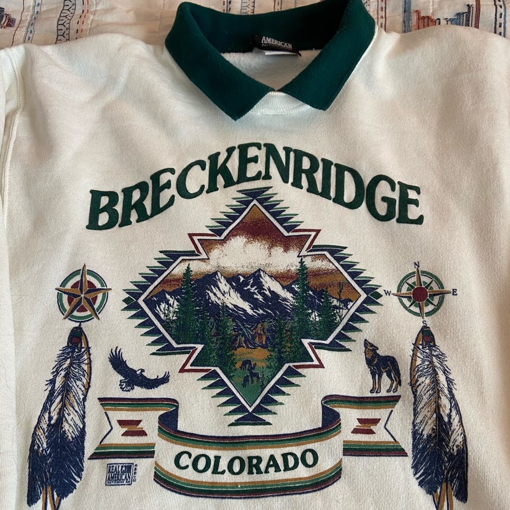 vintage colorado double collared sweater